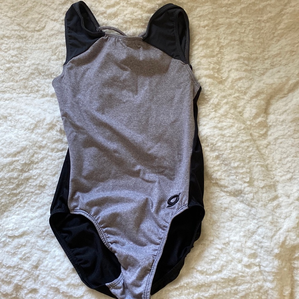 Girls gray gk gymnastics leotard